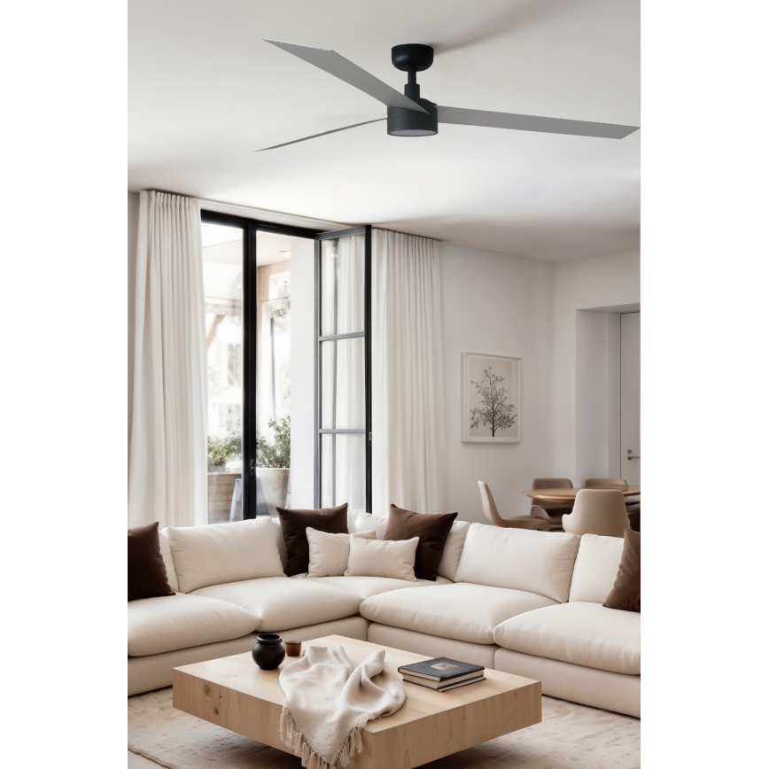 FARO 34287WT1S - LED ar regulējamu spilgtumu griestu ventilators CRUISER XL LED/18W/230V 2700/3000/4000K Ø 160 cm pelēks/melns Wi-Fi Tuya + tālvadības pults