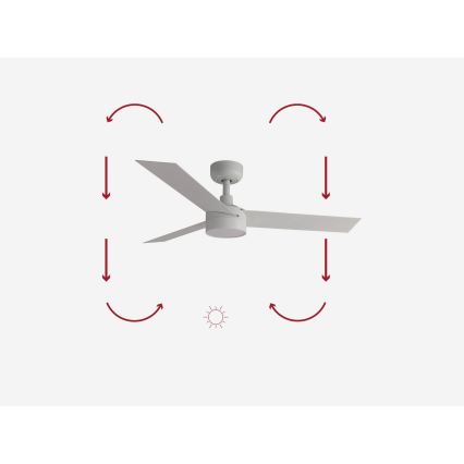 FARO 34288-1TW - LED dimējams ventilators CRUISER ar integrētu LED, 20 W, 230 V, Ø 106 cm, 2700/3000/4000 K + tālvadības pults