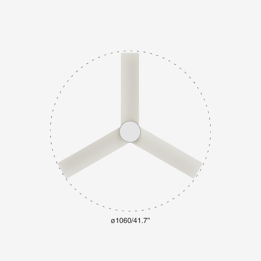 FARO 34288-1TW - LED dimējams ventilators CRUISER ar integrētu LED, 20 W, 230 V, Ø 106 cm, 2700/3000/4000 K + tālvadības pults