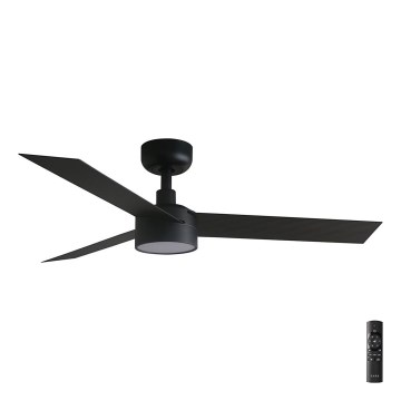 FARO 34289-1TW - LED aptumšojams griestu ventilators CRUISER ar LED/18W/230V 2700/3000/4000K diam. 106 cm melns + tālvadības pults