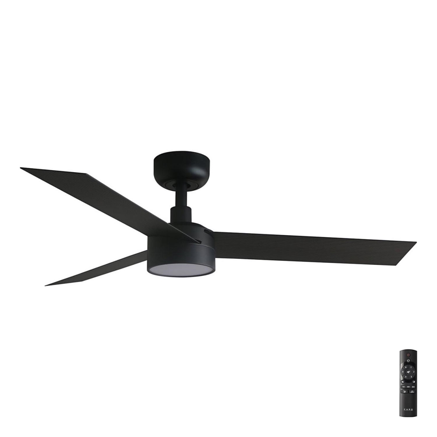 FARO 34289-1TW - LED Aptumšojams griestu ventilators CRUISER S LED/18W/230V 2700/4000/6500K d. 106 cm melna + tālvadības pults