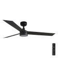 FARO 34291-1TW - LED aptumšojams griestu ventilators CRUISER LED/20W/230V 2700/3000/4000K diam. 132 cm melns + tālvadības pults