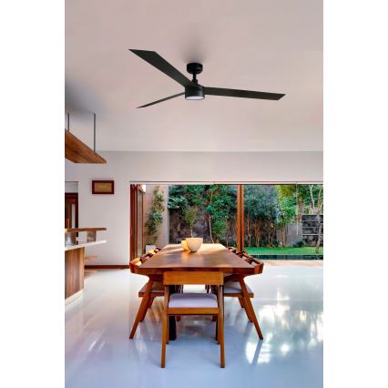 FARO 34293-1TW - LED dimējams griestu ventilators CRUISER XL LED/18W/230V 2700/3000/4000K Ø 160 cm melns + tālvadības pults