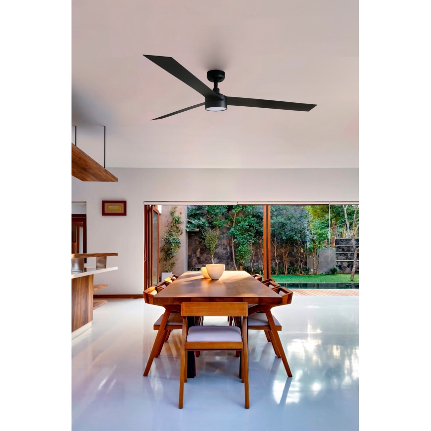 FARO 34293-1TW - LED dimējams griestu ventilators CRUISER XL LED/18W/230V 2700/3000/4000K Ø 160 cm melns + tālvadības pults