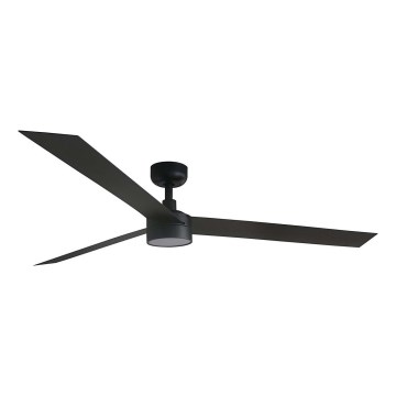 FARO 34293WT1S - CRUISER XL dimējams LED griestu ventilators, 18 W, 230 V, 2700/3000/4000 K, Ø 160 cm, melns, Wi‑Fi (Tuya) + tālvadība