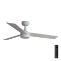 FARO 34295-1TW - LED Aptumšojams griestu ventilators RUDDER S LED/18W/230V 2700/4000/6500K d. 106 cm balta + tālvadības pults