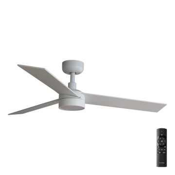 FARO 34295-1TW - LED Aptumšojams griestu ventilators RUDDER S LED/18W/230V 2700/4000/6500K d. 106 cm balta + tālvadības pults