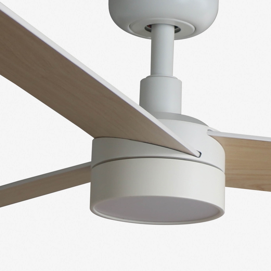 FARO 34295WT-1TW - LED Aptumšojams griestu ventilators RUDDER S LED/18W/230V 2700/4350/6000K balta/bēša d. 106 cm Wi-Fi Tuya + tālvadības pults