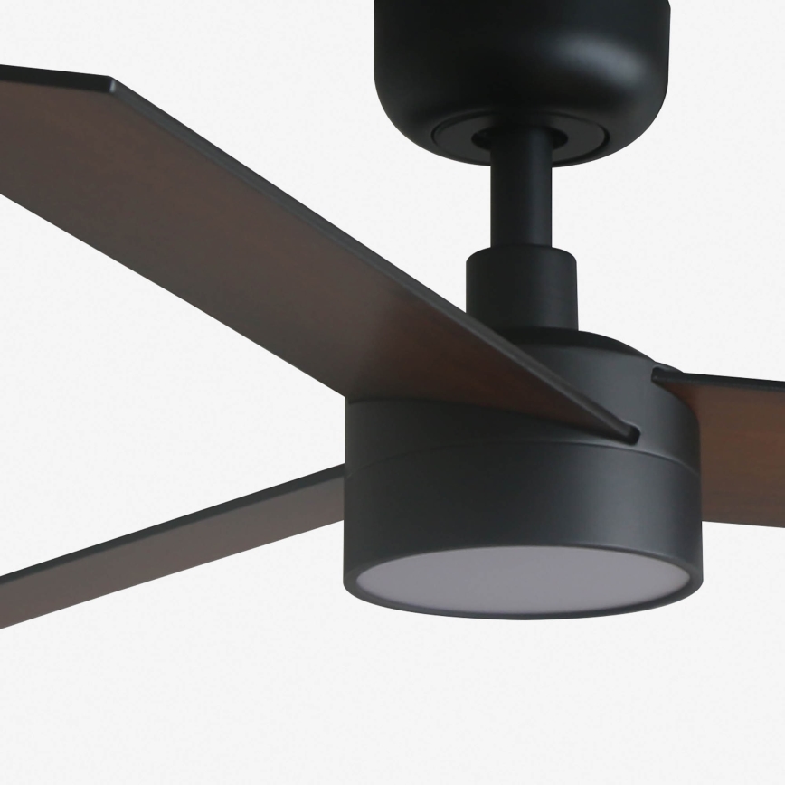 FARO 34296-1TW - LED Aptumšojams griestu ventilators RUDDER S LED/18W/230V 2700/4000/6500K d. 106 cm melna + tālvadības pults