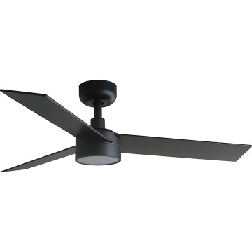 FARO 34296WT-1TW - LED Aptumšojams griestu ventilators RUDDER S LED/18W/230V 2700/4350/6000K melna/brūna d. 106 cm Wi-Fi Tuya + tālvadības pults