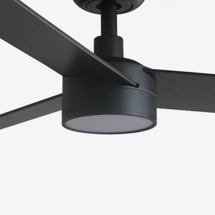 FARO 34296WT-1TW - LED Aptumšojams griestu ventilators RUDDER S LED/18W/230V 2700/4350/6000K melna/brūna d. 106 cm Wi-Fi Tuya + tālvadības pults