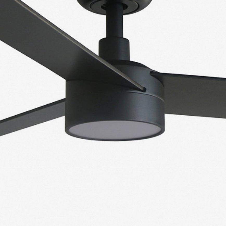 FARO 34296WT-1TW - LED Aptumšojams griestu ventilators RUDDER S LED/18W/230V 2700/4350/6000K melna/brūna d. 106 cm Wi-Fi Tuya + tālvadības pults
