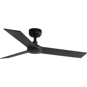 FARO 34296WT - Griestu ventilators RUDDER S melna/brūna d. 106 cm Wi-Fi Tuya + tālvadības pults