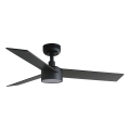 FARO 34296WT1S - LED dimmējams griestu ventilators RUDDER S LED/18W/230V 2700/3000/4000K Ø 106 cm brūns/melns Wi-Fi Tuya + tālvadība