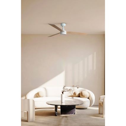 FARO 34297-1TW - LED aptumšojams ventilators RUDDER L LED/20W/230V 2700/3000/4000K Ø 132 cm + tālvadības pults