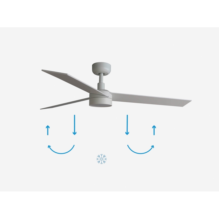 FARO 34297-1TW - LED aptumšojams ventilators RUDDER L LED/20W/230V 2700/3000/4000K Ø 132 cm + tālvadības pults
