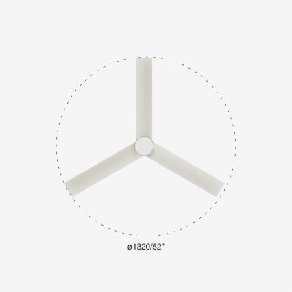 FARO 34297-1TW - LED aptumšojams ventilators RUDDER L LED/20W/230V 2700/3000/4000K Ø 132 cm + tālvadības pults