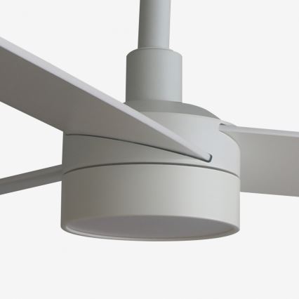 FARO 34297WT-1TW - LED Aptumšojams griestu ventilators RUDDER L LED/18W/230V 2700/4350/6000K balta d. 132 cm Wi-Fi Tuya + tālvadības pults