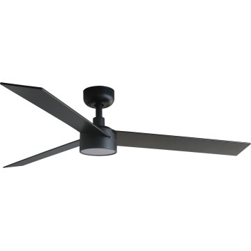 FARO 34298WT-1TW - LED Aptumšojams griestu ventilators RUDDER L LED/18W/230V 2700/4350/6000K melna d. 132 cm Wi-Fi Tuya + tālvadības pults