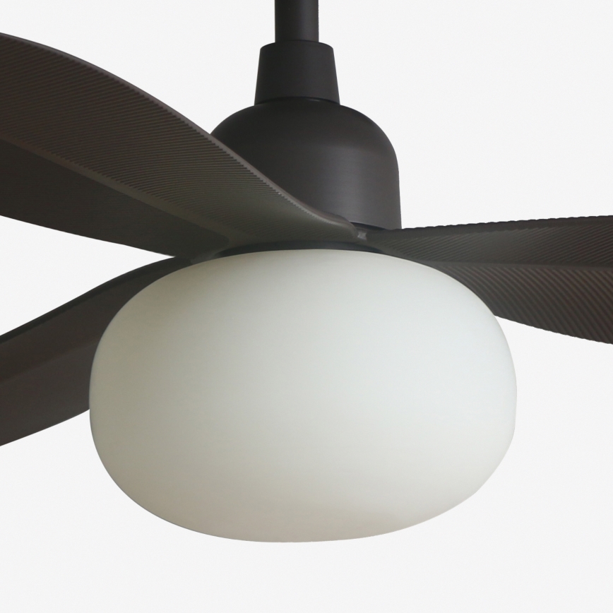 FARO 34301-11L - Griestu ventilators PALMA 1xE27/15W/230V brūna d. 129 cm IP44 + tālvadības pults