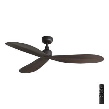 FARO 34301 - Griestu ventilators PALMA brūna d. 129 cm IP44 + tālvadības pults