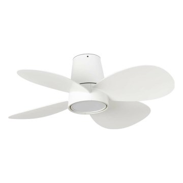 FARO 34315 - LED Aptumšojams griestu ventilators KLOVER S LED/20W/230V 2700/4000/6500K balta d. 80 cm + tālvadības pults