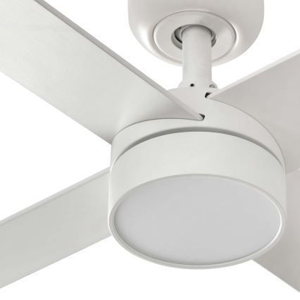 FARO 34355WT-1TW - LED Aptumšojams griestu ventilators RUDDER L LED/18W/230V 2700/4350/6000K balta/bēša d. 132 cm Wi-Fi Tuya + tālvadības pults