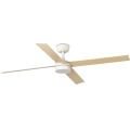 FARO 34355WT-1TW - LED griestu ventilators ar regulējamu spilgtumu RUDDER L LED/18W/230V 2700/3000/4000K balts/bēšs Ø 132 cm Wi-Fi Tuya + tālvadība