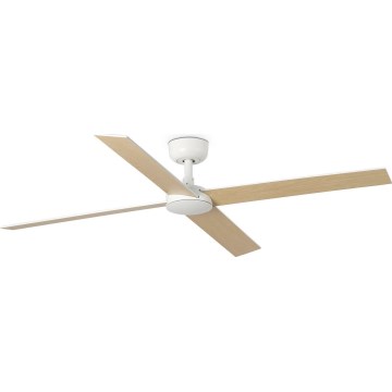 FARO 34355WT - Griestu ventilators RUDDER L balta/bēša d. 132 cm Wi-Fi Tuya + tālvadības pults
