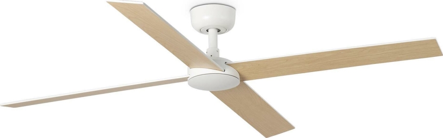 FARO 34355WT - Griestu ventilators RUDDER L balta/bēša d. 132 cm Wi-Fi Tuya + tālvadības pults