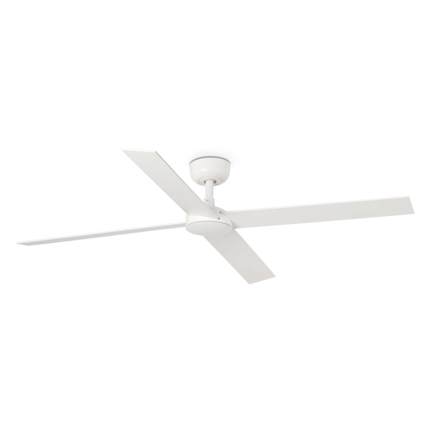 FARO 34355WT - Griestu ventilators RUDDER L balta/bēša d. 132 cm Wi-Fi Tuya + tālvadības pults