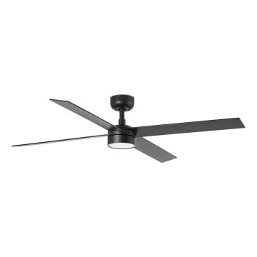 FARO 34356-1TW - LED Aptumšojams griestu ventilators RUDDER L LED/20W/230V melna/brūna d. 132 cm + tālvadības pults