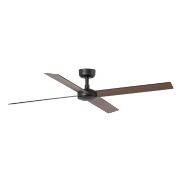 FARO 34356 - Griestu ventilators RUDDER L brūna/melna d. 132 cm + tālvadības pults