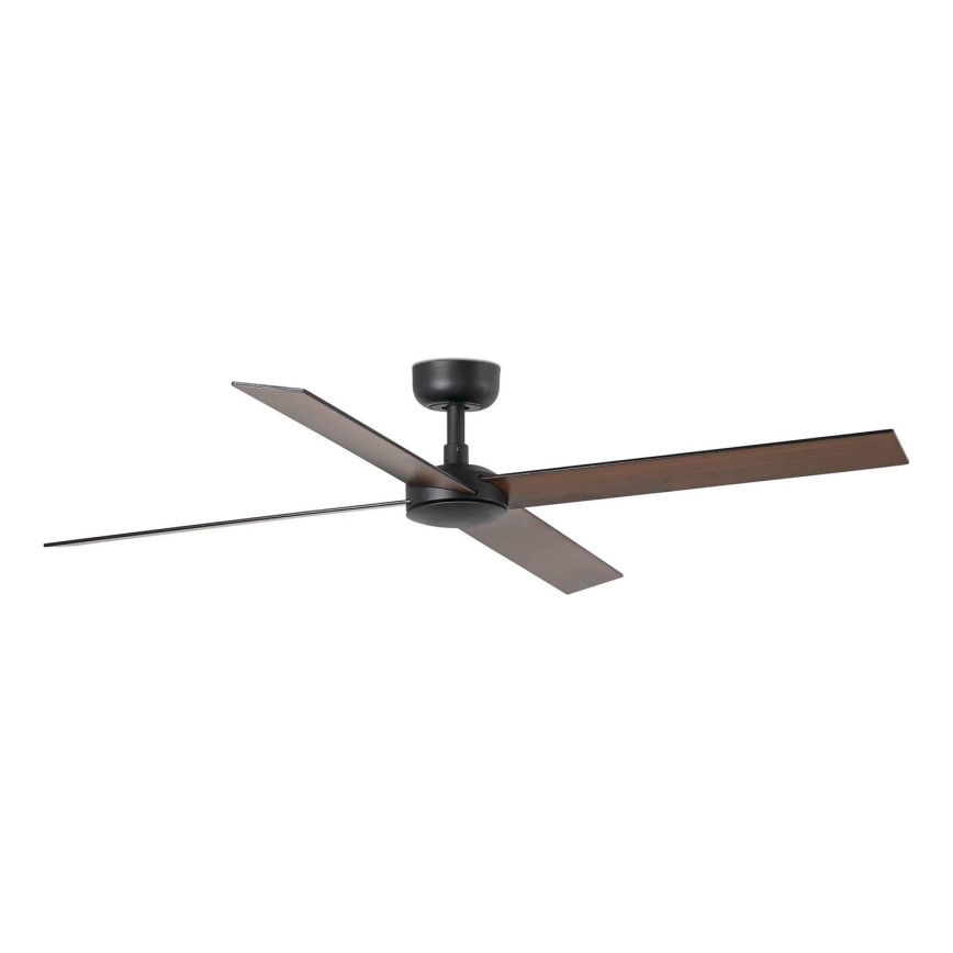 FARO 34356 - Griestu ventilators RUDDER L brūna/melna d. 132 cm + tālvadības pults