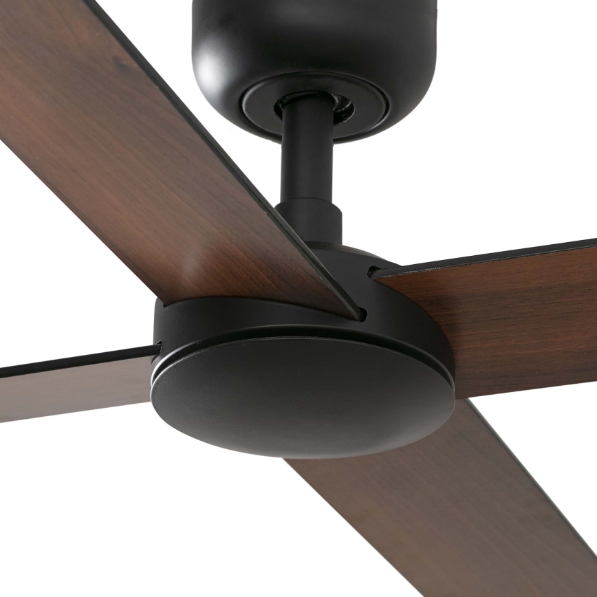 FARO 34356WT - Griestu ventilators RUDDER L brūna/melna d. 132 cm Wi-Fi Tuya + tālvadības pults