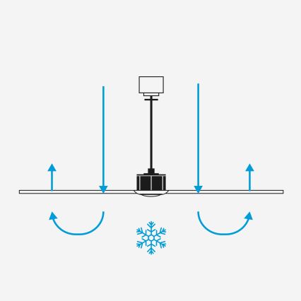 FARO 34356WT1S - LED dimējamais griestu ventilators RUDDER L LED/18W/230V 2700/3000/4000K Ø 132 cm brūns/melns Wi‑Fi Tuya + tālvadība