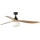 FARO 34360WT-11L - Griestu ventilators OUTWOOD L 1xE27/15W/230V brūna/melna d. 150 cm Wi-Fi Tuya IP44 + tālvadības pults