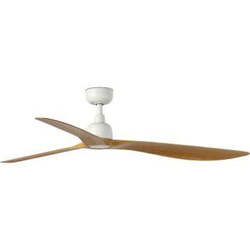 FARO 34361WT - Griestu ventilators OUTWOOD L brūna/balta d. 150 cm Wi-Fi Tuya IP44 + tālvadības pults