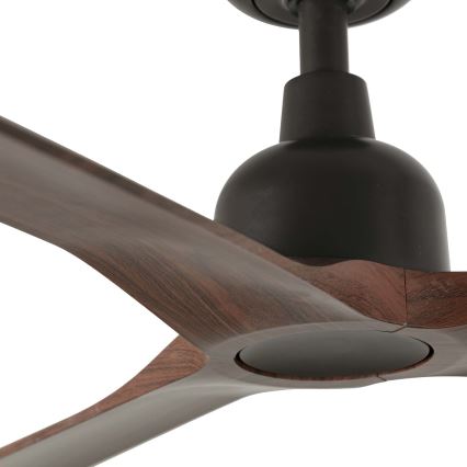 FARO 34362 - Griestu ventilators OUTWOOD L brūna/melna d. 150 cm IP44 + tālvadības pults