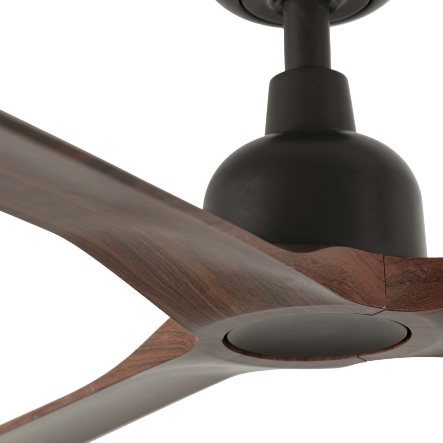 FARO 34362 - Griestu ventilators OUTWOOD L brūna/melna d. 150 cm IP44 + tālvadības pults