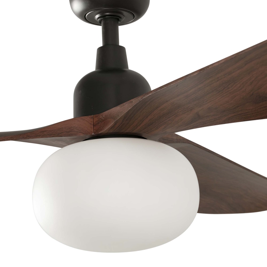 FARO 34362WT-11L - Griestu ventilators OUTWOOD L 1xE27/15W/230V brūna/melna d. 150 cm Wi-Fi Tuya IP44 + tālvadības pults