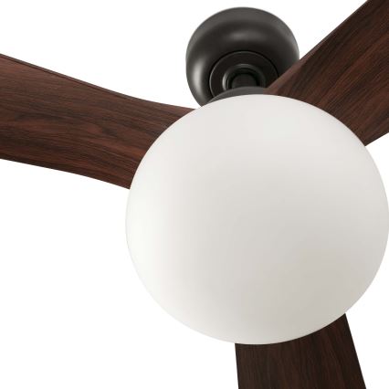 FARO 34362WT-11L - Griestu ventilators OUTWOOD L 1xE27/15W/230V brūna/melna d. 150 cm Wi-Fi Tuya IP44 + tālvadības pults