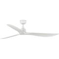 FARO 34363 - Griestu ventilators OUTWOOD L balta d. 150 cm IP44 + tālvadības pults