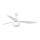FARO 34363WT-11L - Grīdas ventilators OUTWOOD L 1xE27/15W/230V balta, Ø150 cm, Wi-Fi Tuya, IP44 + attālinātā pults