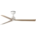 FARO 34370 - Griestu ventilators MARINE M Ø 125 cm brūns/balts IP44 + tālvadības pults