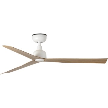 FARO 34370 - Griestu ventilators MARINE M Ø 125 cm brūns/balts IP44 + tālvadības pults