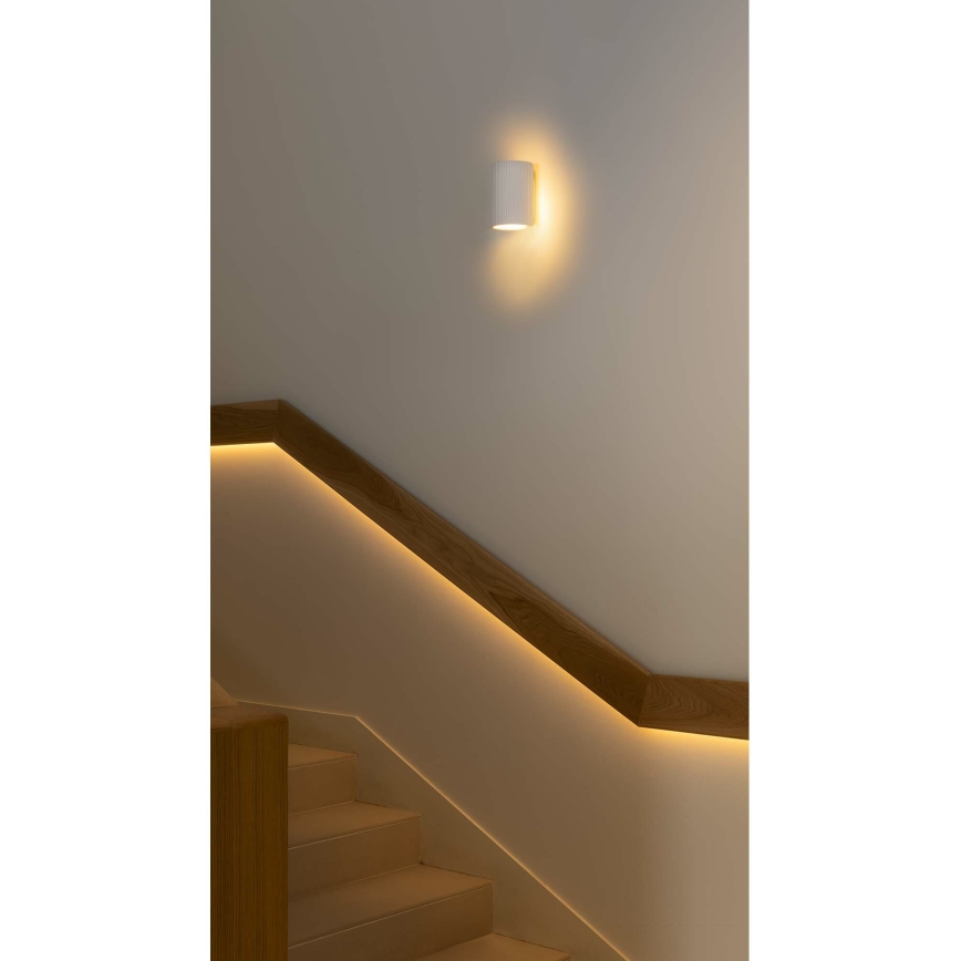 FARO 40522 - Sienas lampa SOLE 1xGU10/8W/230V balta apaļa