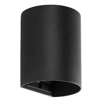 FARO 40523 - Sienas lampa SOLE 1xGU10/8W/230V melna apaļa