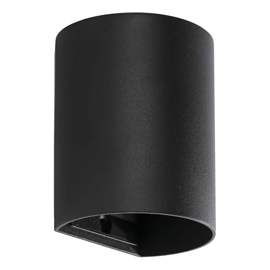 FARO 40523 - Sienas lampa SOLE 1xGU10/8W/230V melna apaļa