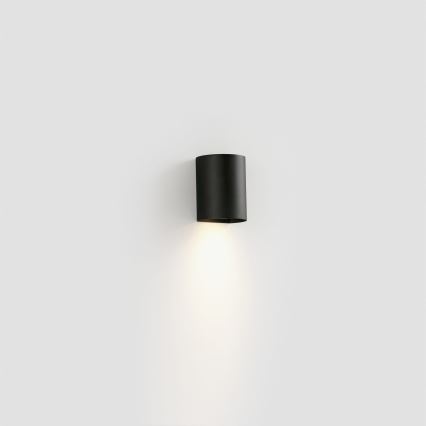 FARO 40523 - Sienas lampa SOLE 1xGU10/8W/230V melna apaļa
